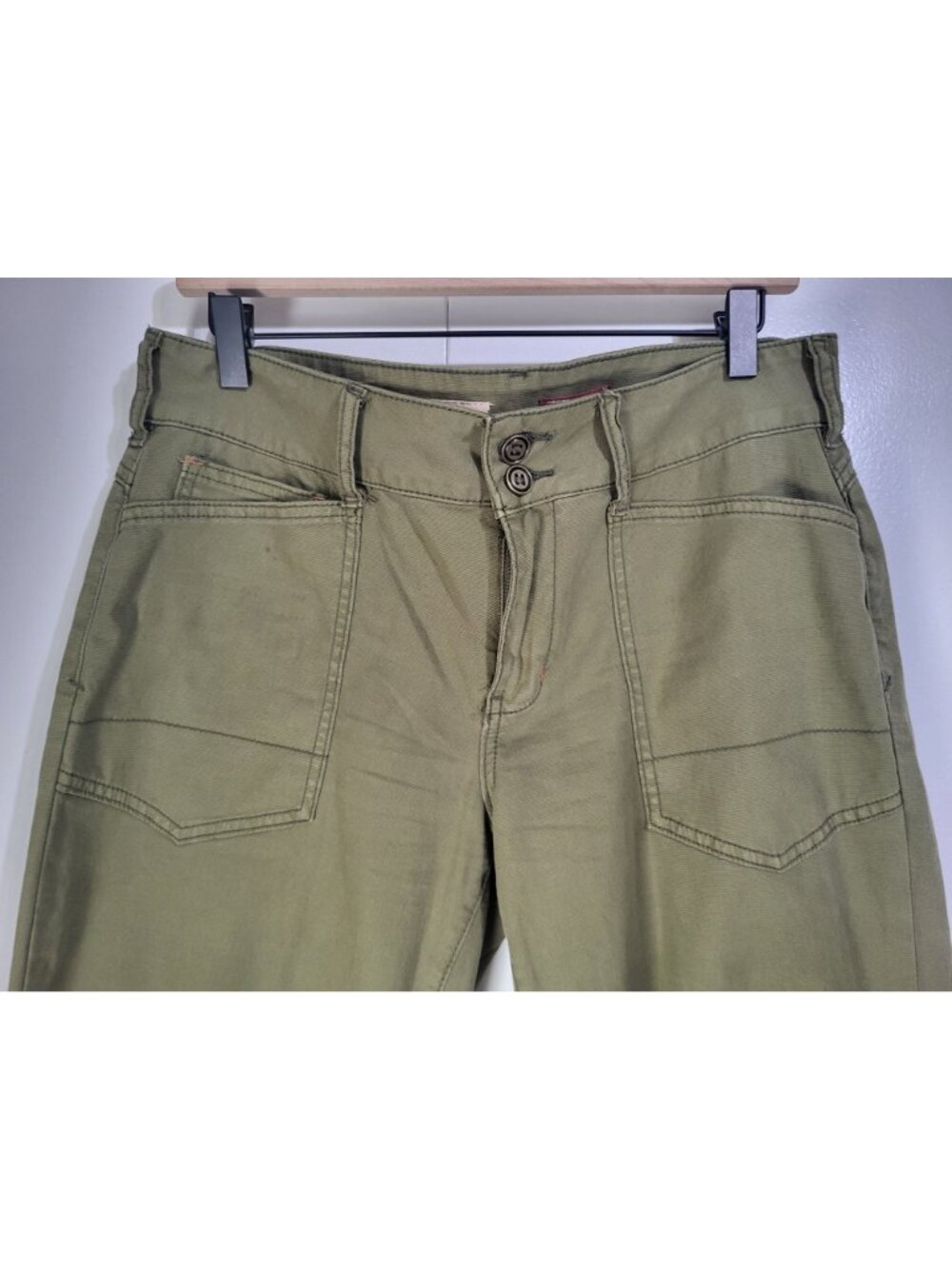 Pilcro Womens SZ 29 The Wanderer Anthropologie Low Rise Trouser Pants Green - Picture 9 of 12